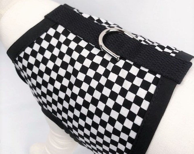 Racing Checkered Flag Dog Harness Vest