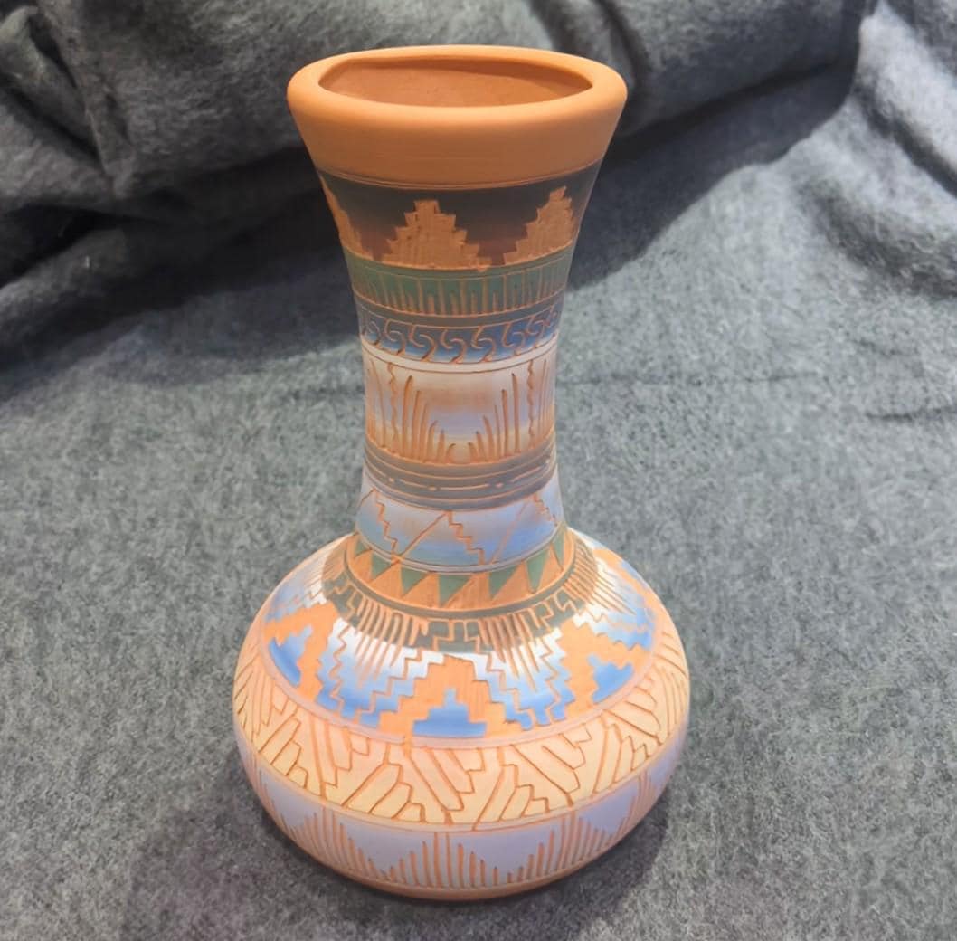 【Navajo Pottery】ナバホ族 クレイポット 壺 ネイティブアメリカン Navajo Pottery】ナバホ族 クレイポット 壺 ネイティブ