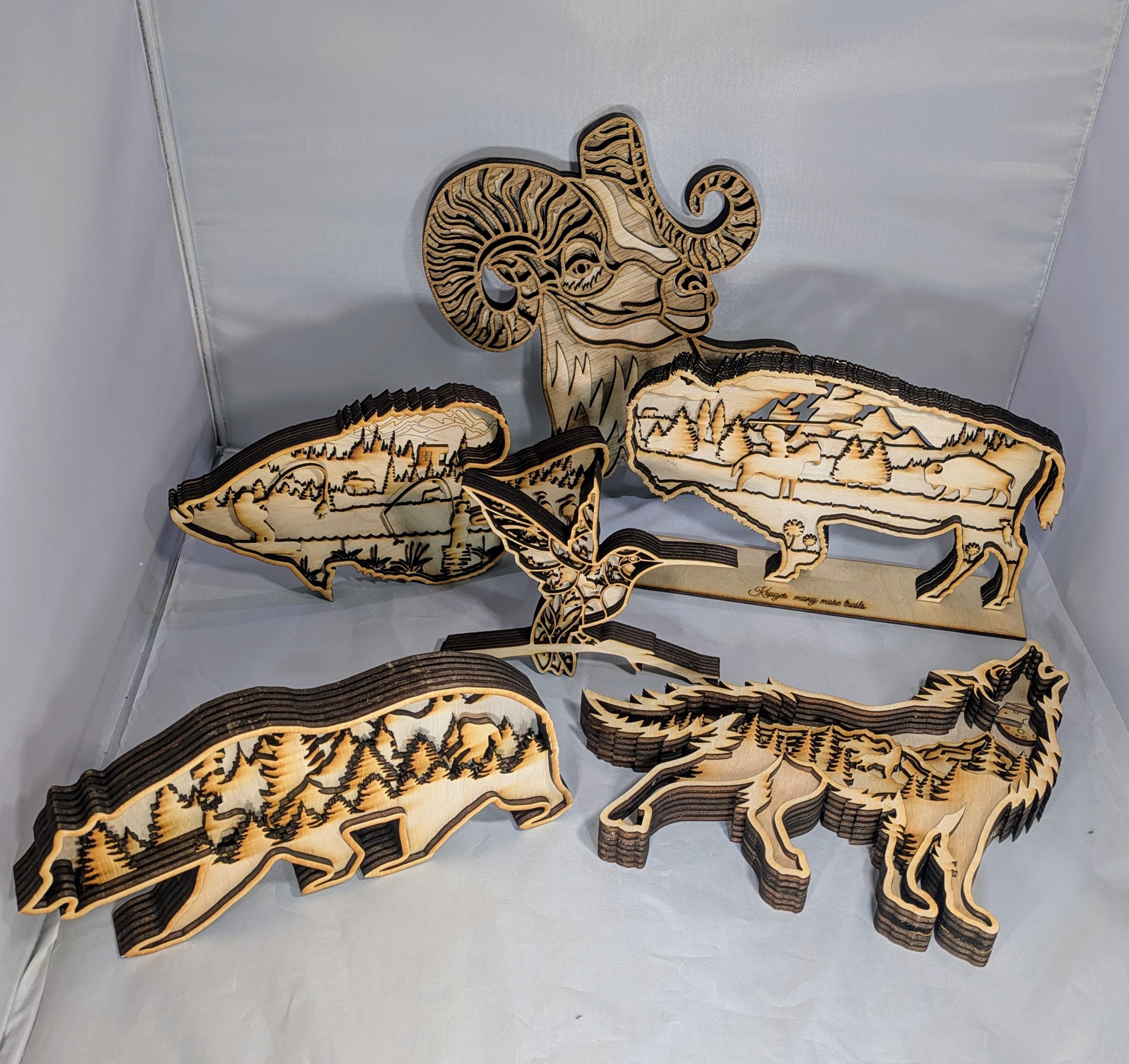 確認用　ネイティブアメリカン　インディアン　バッファロー　置物　サインあり　戦士 確認用 ネイティブアメリカン インディアン バッファロー 置物 サイン