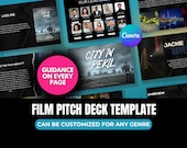 Film Pitch Deck Template for Canva: Customizable Filmmaker Presentation (Digital Download)