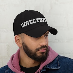 Director Gift Idea Hat for Film TV and Theatre Directors Personalized Embroidered Hat for Filmmakers and Creators