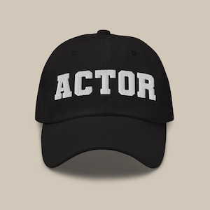 Personalized Actor Hat: Embroidered Cotton Twill, Theatre Gift