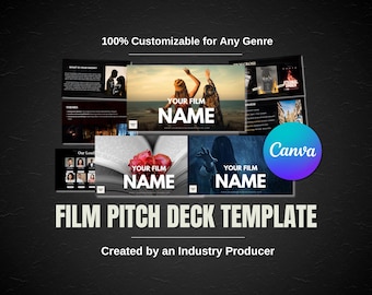 Canva Film Pitch Deck Template: Customizable Movie Presentation (Digital Download)