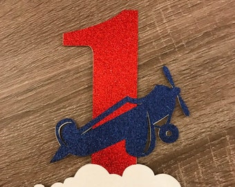 Airplane Cake Topper| Time Flies Cake Topper| Time Flies Party Decor| Airplane Party Decor| Airplane Birthday Decorations| Plane Cake Topper