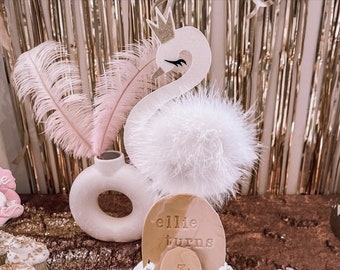 Swan Cake Topper| Swan Birthday| Baby Shower Cake Topper| Swan Party Decor| Swan Lake Decorations| Swan Princess Party| Swan Soiree