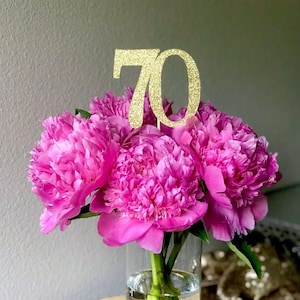 70th Centerpieces (Qty. 1)| 70th Birthday Centerpieces| 70th Party Decorations| 70th Anniversary Party Centerpieces| Seventy Party Decor