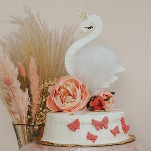 Swan Cake Topper| Swan Birthday| Baby Shower Cake Topper| Swan Party Decor| Swan Lake Decorations| Swan Princess Party| Swan Soiree
