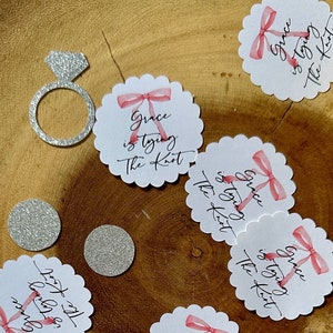 30 Stück Sie bindet das Konfetti | Den Knoten binden Bachelorette| Kokette Brautparty| Kokette Bachelorette| Brautdusche