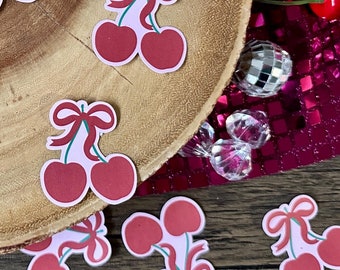 30 Pieces Cherry Confetti| Mon Cheri Confetti| Cherry Bachelorette| Cherry Birthday| Cherry Bridal Shower| Cherry Table Scatter