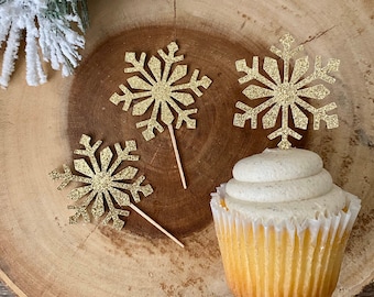 Snowflake Cupcake Toppers| Winter Onederland Snowflake Cupcake Toppers| Onederland Toppers| Snowflake Picks| Snowflake Toppers| 1st Birthday