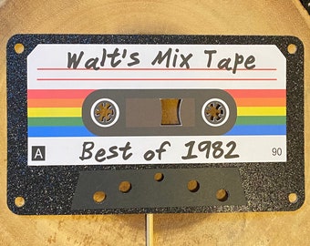 Lo mejor de 1982 Cake Topper/ Cassette Tape Cake Topper/ 80's Cake Topper/ 90's Cake Topper/ 40th Birthday/ Hip Hop Cake Topper/ Old School Cake