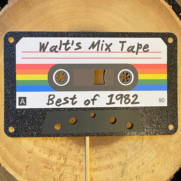 Best of 1982 Cake Topper| Cassette Tape Cake Topper| 80's Cake Topper| 90's Cake Topper| 40th Birthday| Hip Hop Cake Topper| Old School Cake