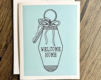 Welcome Home Greeting Card (Qty. 1)| Home Sweet Home| Housewarming Gift| Housewarming Cards| New Home Cards| New House Cards| Moving Cards