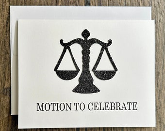 Motion to Celebrate Card (Qty. 1)| Lawyer Graduation| Lawyer Greeting Cards| Graduation Cards| Lawyer Gift Cards| New Lawyer Card