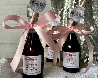 She's Tying the Knot Favor Pack| Wine Bottle Labels| Coquette Themed Party| Coquette Bachelorette Party Decor| Coquette Bridal Shower Decor