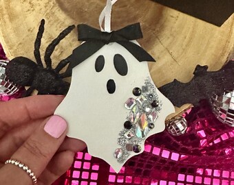 Ghost Gift Tag (Qty. 1)| Wooden Ghost Tags| Halloween Basket Tags| Ghost Tags for Gifts| Boo Basket Tags| Spooky Basket Tags| Halloween Tags
