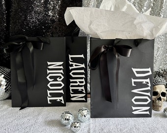 Personalized Gift Bag (Qty. 1)| Till Death Do Us Part| Gothic Engagement| Gothic Bridesmaid Bags| Gothic Bachelorette| Gothic Hen Gift Bag