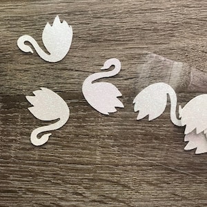 50 Piece Swan Confetti| Swan Birthday| Swan Party Decor| Swan Princess Party| Swan Turning One| Glitter Confetti| Dessert Table Confetti