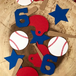 50 Piece Baseball Confetti Baseball Birthday Party Decor Baseball Table Decoration Baseball Decorations Baseball Bag Filler image 1