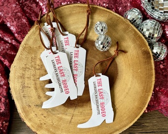 Cowgirl Boot Gift Tags (Qty. 6)| Lets Go Girls| Cowboy Boot Gift Tags| Nashville Bachelorette| Last Hoe Down| Brides Last Ride| Last Rodeo