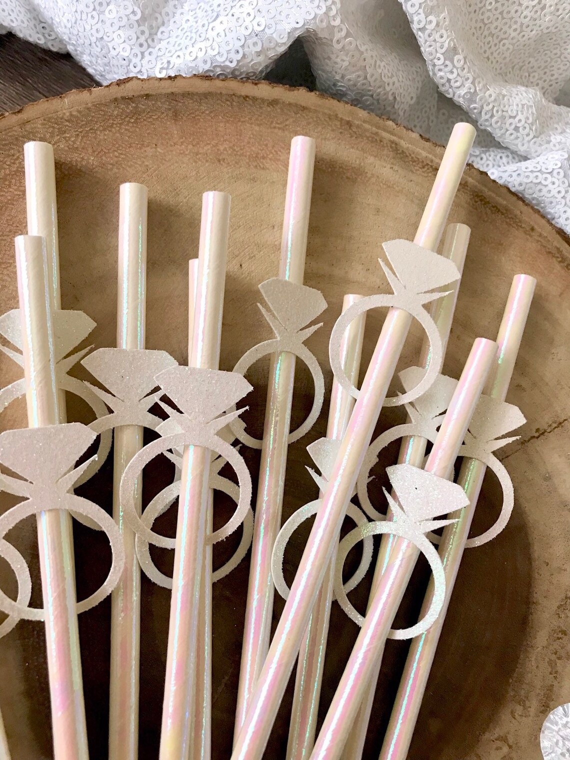 Ring Straws Qty. 12 Diamond Straws Diamond Party Decor Etsy