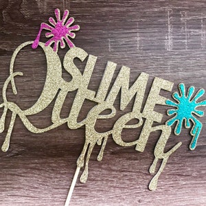Slime Queen Cake Topper| Slime Cake Decorations| Slime Queen Party Decor| Slime Party Decor| Slime Birthday Decorations image 1