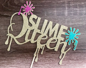 Slime Queen Cake Topper| Slime Cake Decorations| Slime Queen Party Decor| Slime Party Decor| Slime Birthday Decorations