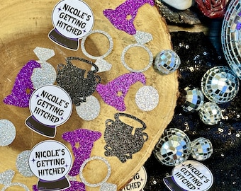 50 Pieces Witch Getting Hitched Confetti| Witch Bachelorette| Halloween Bach Confetti| This Witch is Getting Hitched| Halloween Bach Decor
