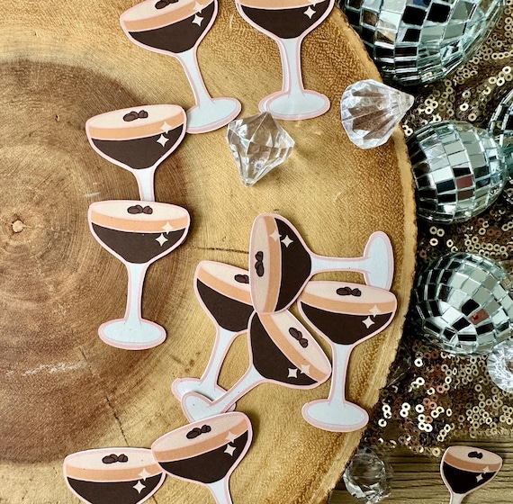 Espresso Martini Confetti 30 Pieces| A Tini Bit Older Confetti| Martini Birthday| Espresso Martini Decor| Martini Party Decor| Coffee Party