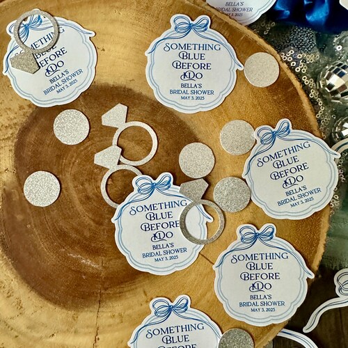 30 Pieces Blue Before I Do Confetti| Blue Before I Do Bridal Shower| Blue Bachelorette Decor| Blue Bridal Shower Decor| Blue Table Scatter