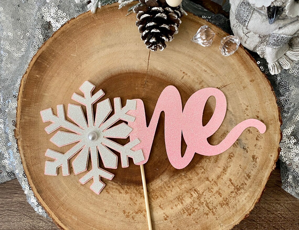 Download Snowflake Cake Topper One Cake Topper Onederland Cake | Etsy