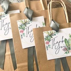 Sacchetti di ringraziamento (quantità 1)/ Sacchetti di ringraziamento per matrimonio/ Etichette regalo di ringraziamento/ Etichette di ringraziamento per cactus/ Etichette di ringraziamento/ Etichette di ringraziamento per piante grasse
