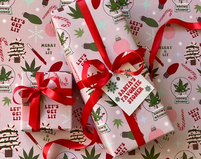 Weed Wrapping Paper qty. 1 Sheet Stoner Christmas Gifts Stoner Gift