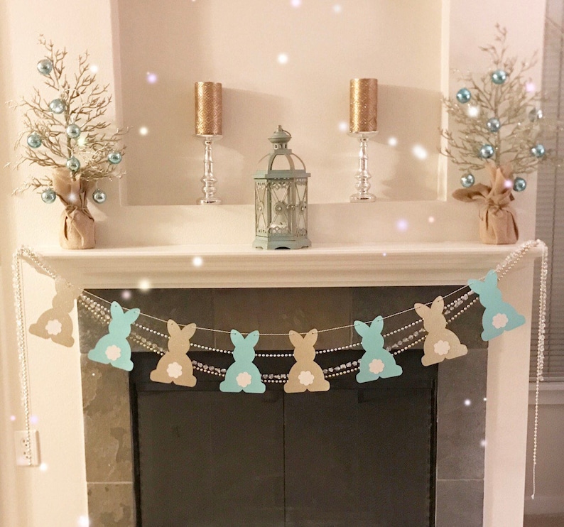 Bunny Banner Easter Banner Easter Garland Some Bunny is One Etsy