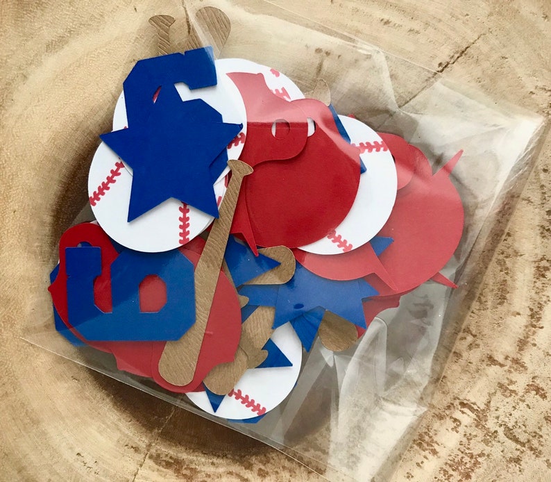 Baseball Confetti 50 Pieces Baseball Party Decor Baseball Etsy
