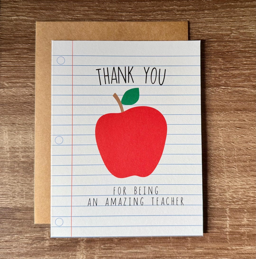 Thank You for Being an Amazing Teacher Card| Teacher Appreciation Cards ...