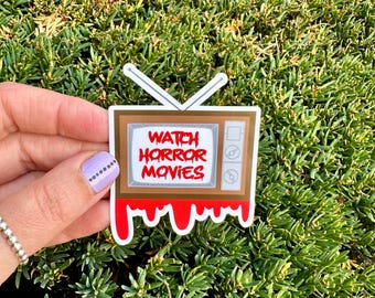 Watch Horror Movies Sticker| Killer Stickers| Horror Movie Stickers| True Crime Gifts| Horror Film Stickers| 80s Horror Movie Gifts