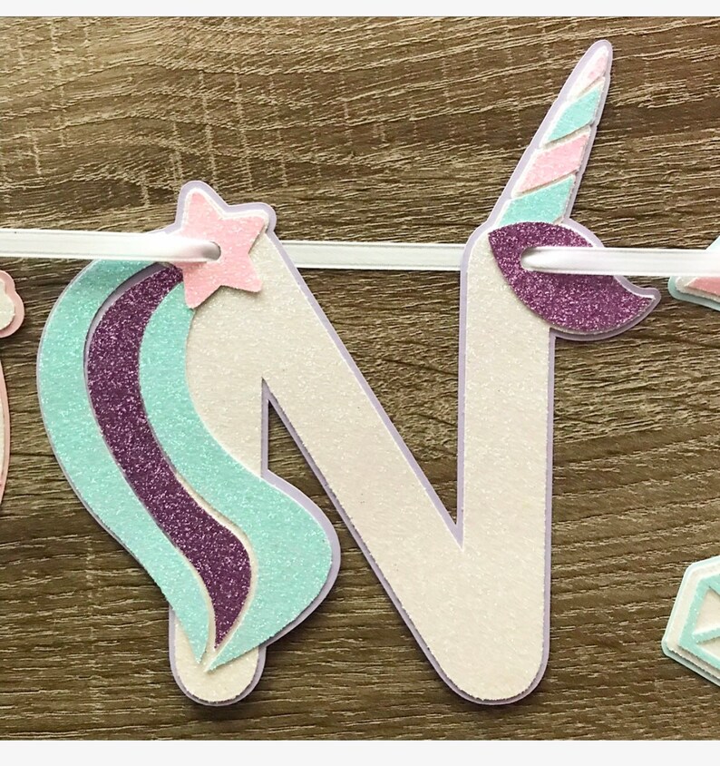 HighChair Banner Unicorn Garland Unicorn Banner Unicorn Bunting