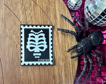 Skeleton Stamp Sticker (Qty. 1)| Skeleton Stickers| Summerween Stickers| Gothis Halloween Stickers| Bones Stickers| Gothic Stamp Stickers