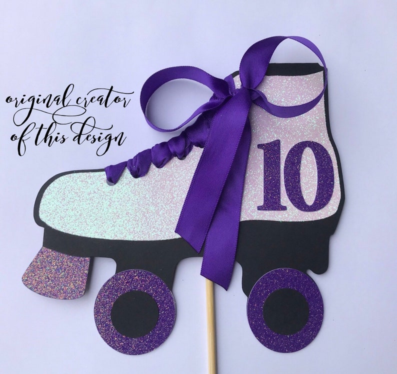 Roller Skate Cake Topper Roller Skate Party Skating Party Etsy Canada