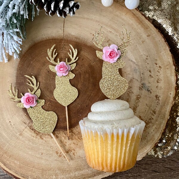 Deer Cupcake Topper - Etsy