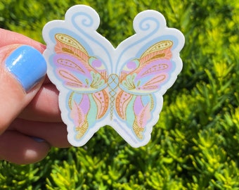 Pastel Butterfly Sticker (Qty. 1)| Butterfly Stickers| Stickers for Laptop| Butterfly Decal| Water Bottle Stickers| Butterfly Print Sticker