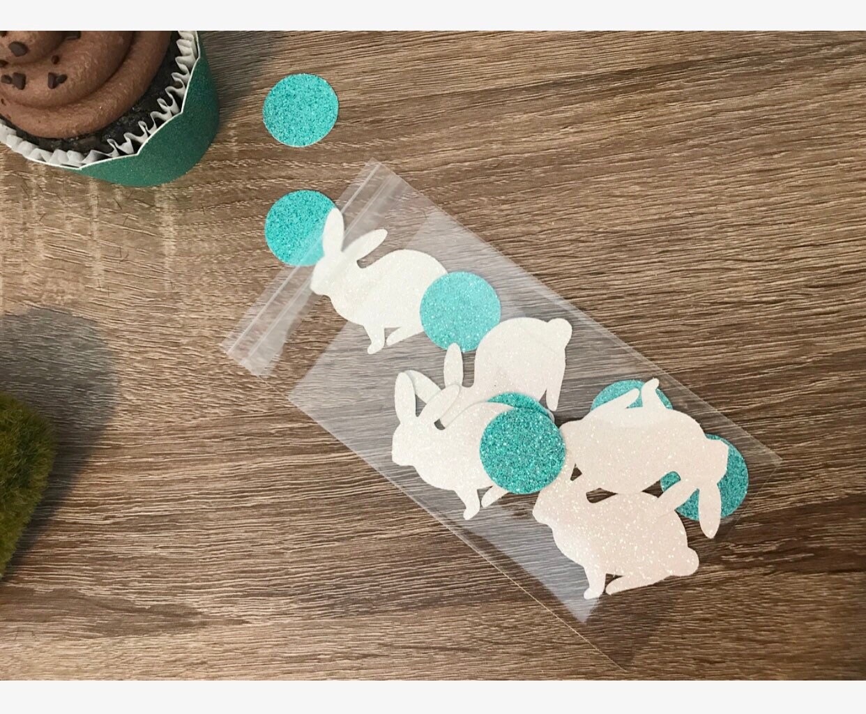 50 Piece Bunny Confetti Some Bunny Is One Bunny Party Decor Bunny Turning One Table Confetti Table Decor Easter Confetti