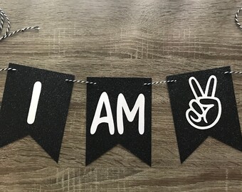 I Am Two-banner (1 aantal stuks)| Twee coole banner| Twee coole kinderstoelenbanner| Twee coole vlaggenlijnen| Twee coole slingers| I Am 2 Decoraties
