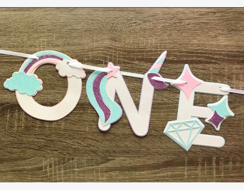 HighChair Banner Unicorn Garland Unicorn Banner Unicorn Bunting