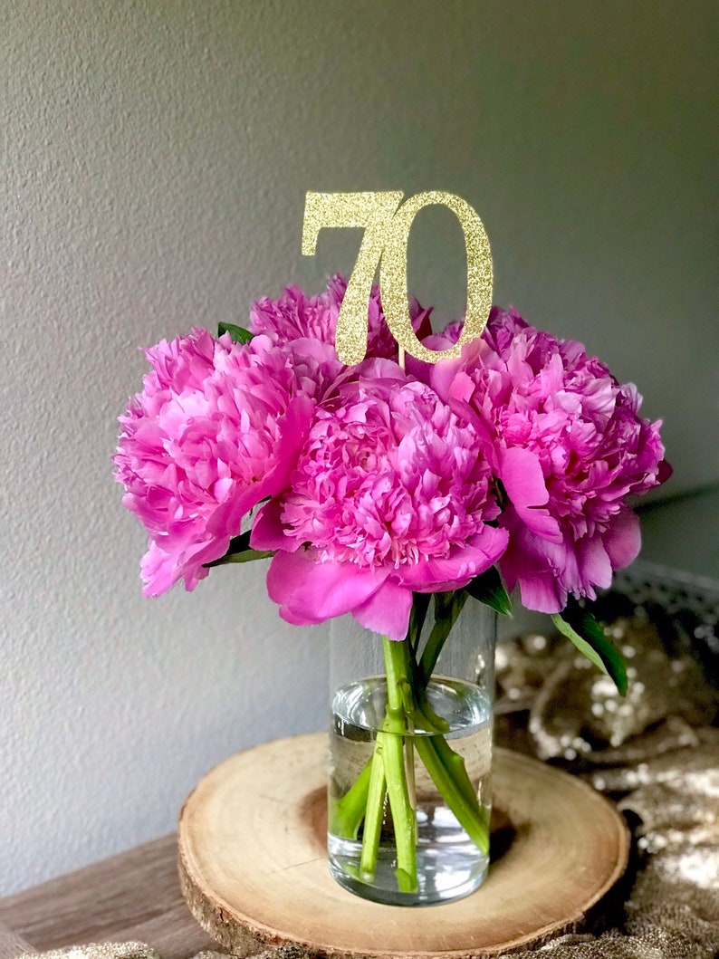 70th Centerpieces Qty. 1 70th Birthday Centerpieces 70th Etsy