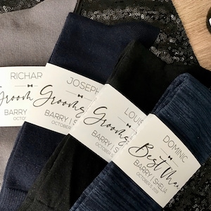 Groomsmen Sock Labels (Qty. 6)| Groomsmen Gifts| Personalized Socks for Groomsmen| Groomsmen Proposal| Wedding Sock Label| Bridal Party Gift
