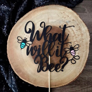 What Will It Bee Cake Topper| Bee Gender Reveal Cake Topper| | Bee Baby Shower Cake Topper| Mommy to Bee| Mom to Bee