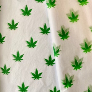 Pot Leaf Tissue Paper (Qty. 8 sheets)| Cannabis Tissue Paper| Cannabis Gift Wrap| Dope Birthday Gifts| Marijuana Gift Wrap| Stoner Party