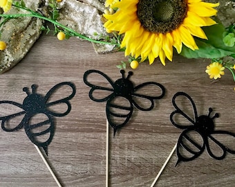 Centros de mesa de abejas Cant. 3/ Decoración de cumpleaños de abejas/ Baby Shower de abejas/ Despedida de soltera de abejas/ Qué será abeja/ Decoraciones de fiesta de abejas/ Mamá a abeja